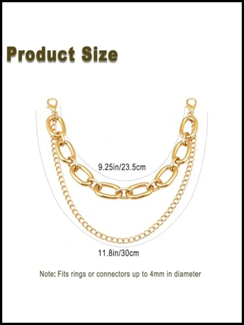 Double-Layer Bag Chain Keychain - Punk Purse & Wallet Accessory Decorative